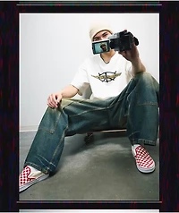 Empyre Work Ultra Wide Dirty Wash Blue Skate Jeans