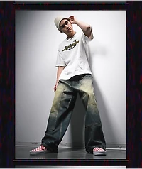 Empyre Work Ultra Wide Dirty Wash Blue Skate Jeans