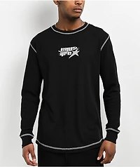Empyre Y2K Star Thermal Black Long Sleeve T-Shirt