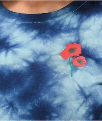 Empyre Yohanna Poppy Blue Tie Dye Crop T-Shirt
