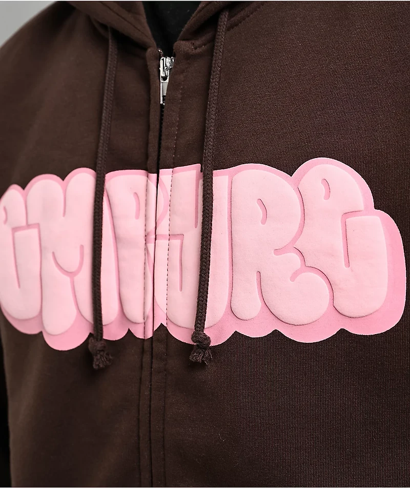 Empyre Yolked Brown Zip Hoodie