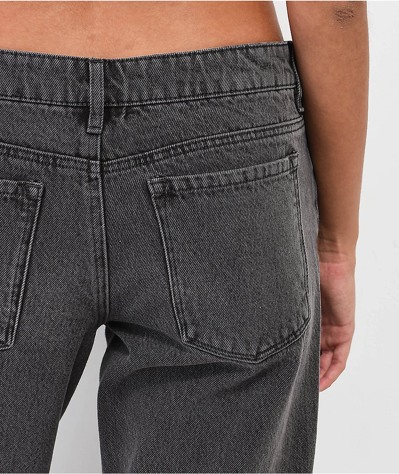 Empyre Zia Black Low-rise Vintage Straight Jeans
