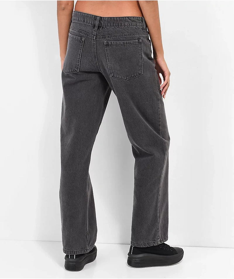 Empyre Zia Black Low-rise Vintage Straight Jeans