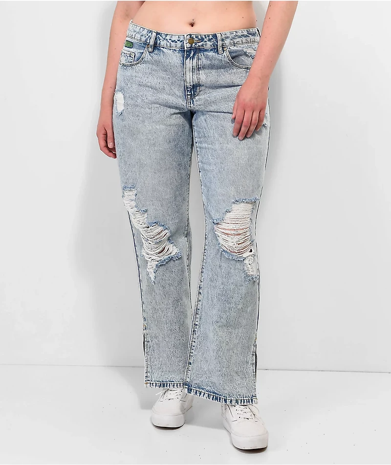 Empyre Zia Low-rise Split Hem Denim Jeans