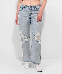 Empyre Zia Low-rise Split Hem Denim Jeans