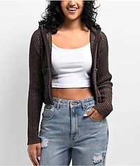 Empyre Zippy Limestone Crop Zip Hoodie