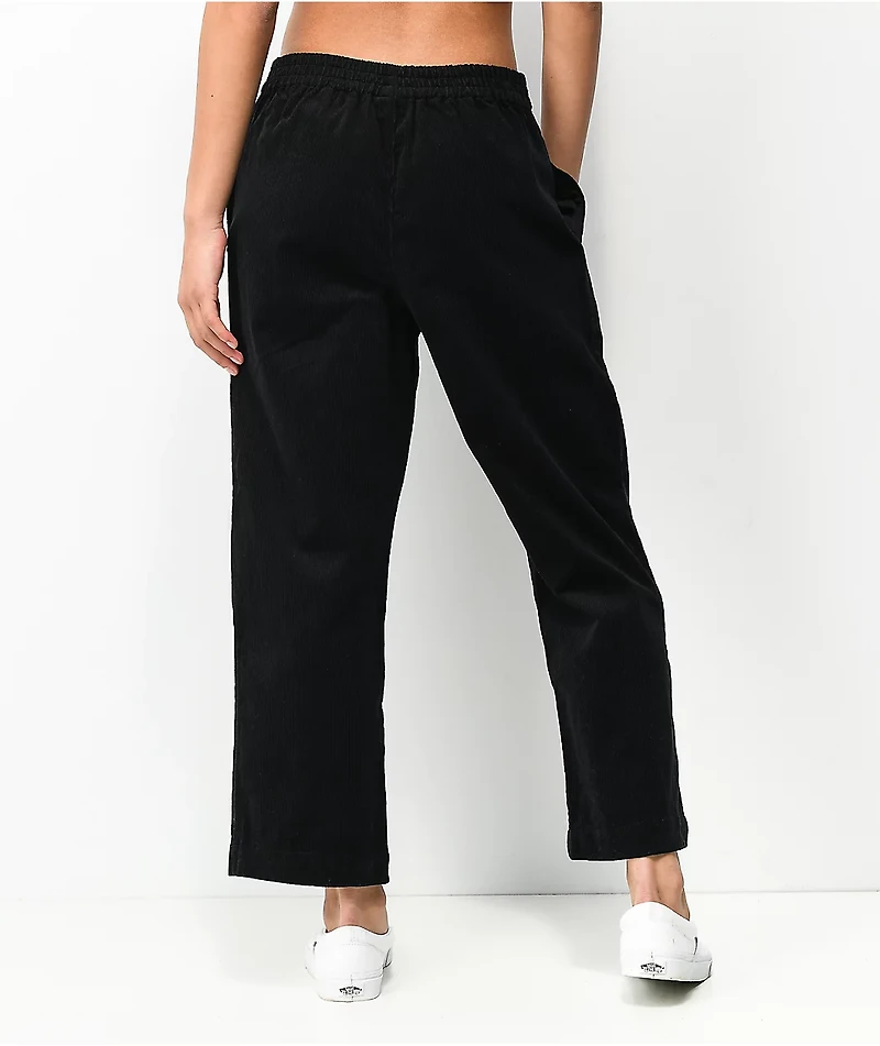 Empyre Zoey Black Elastic Waist Corduroy Pants