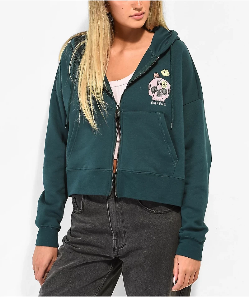 Empyre Zuri Ponderosa Pine Crop Zip Hoodie