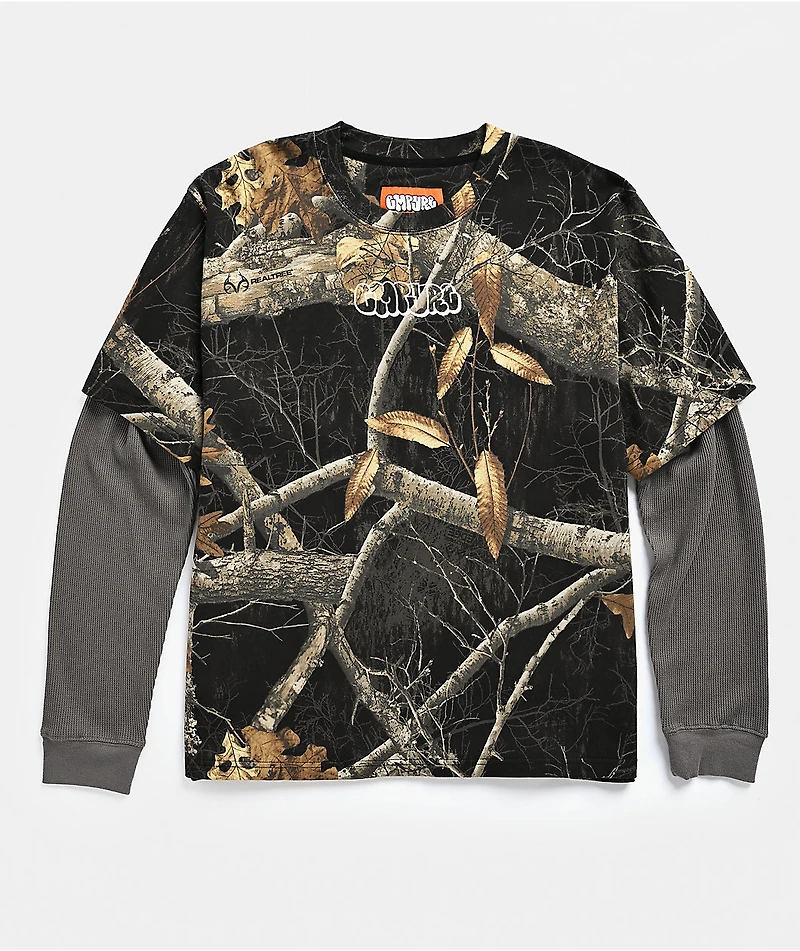 Empyre x Realtree Black Camo & Grey 2Fer Long Sleeve T-Shirt