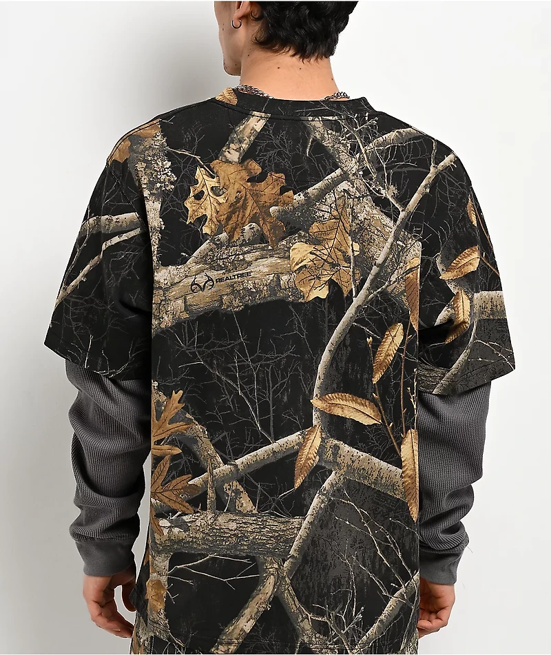 Empyre x Realtree Black Camo & Grey 2Fer Long Sleeve T-Shirt