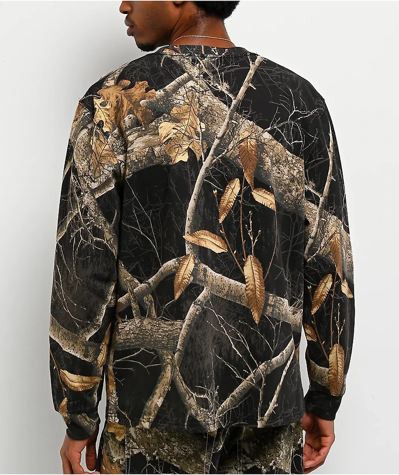 Empyre x Realtree Black Camo Long Sleeve Pocket T-Shirt