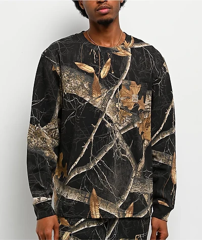 Empyre x Realtree Black Camo Long Sleeve Pocket T-Shirt