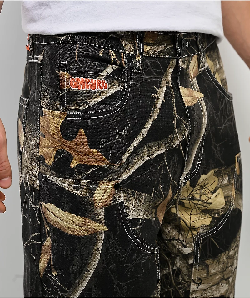 Empyre x Realtree Double Knee Black Camo Canvas Loose Fit Skate Pants