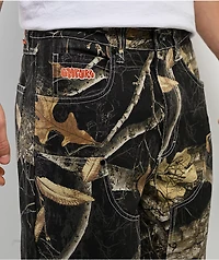 Empyre x Realtree Double Knee Black Camo Canvas Loose Fit Skate Pants