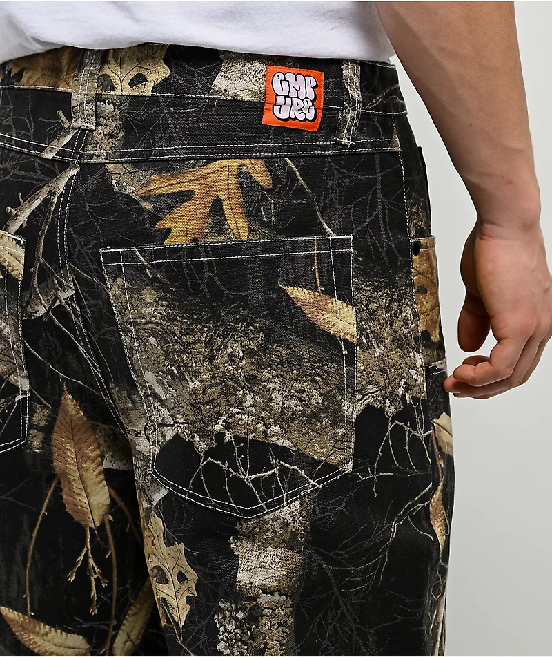 Empyre x Realtree Double Knee Black Camo Canvas Loose Fit Skate Pants