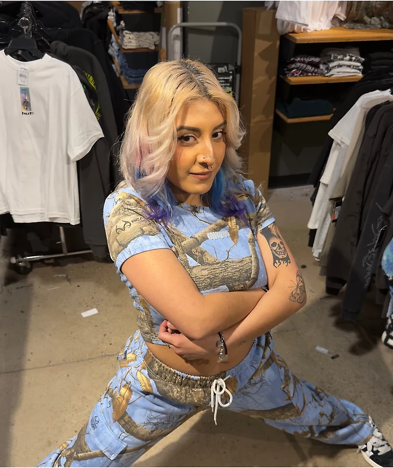 Empyre x Realtree EDGE Colors Blue Camo Crop T-Shirt