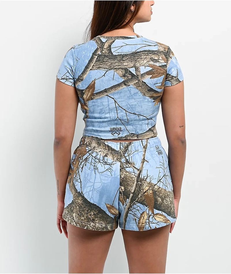 Empyre x Realtree EDGE Colors Blue Camo Crop T-Shirt
