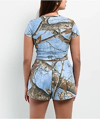 Empyre x Realtree EDGE Colors Blue Camo Crop T-Shirt
