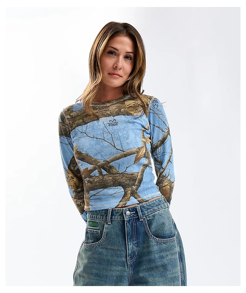 Empyre x Realtree EDGE Colors Blue Camo Long Sleeve Thermal T-Shirt