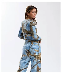 Empyre x Realtree EDGE Colors Blue Camo Long Sleeve Thermal T-Shirt