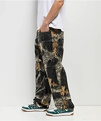 Empyre x Realtree EDGE Colors Double Knee Black Camo Canvas Loose Fit Skate Pants