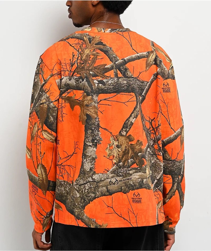 Empyre x Realtree EDGE Colors Orange Camo Long Sleeve Pocket T-Shirt