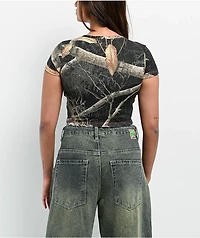 Empyre x Realtree Edge Black Camo Crop T-Shirt
