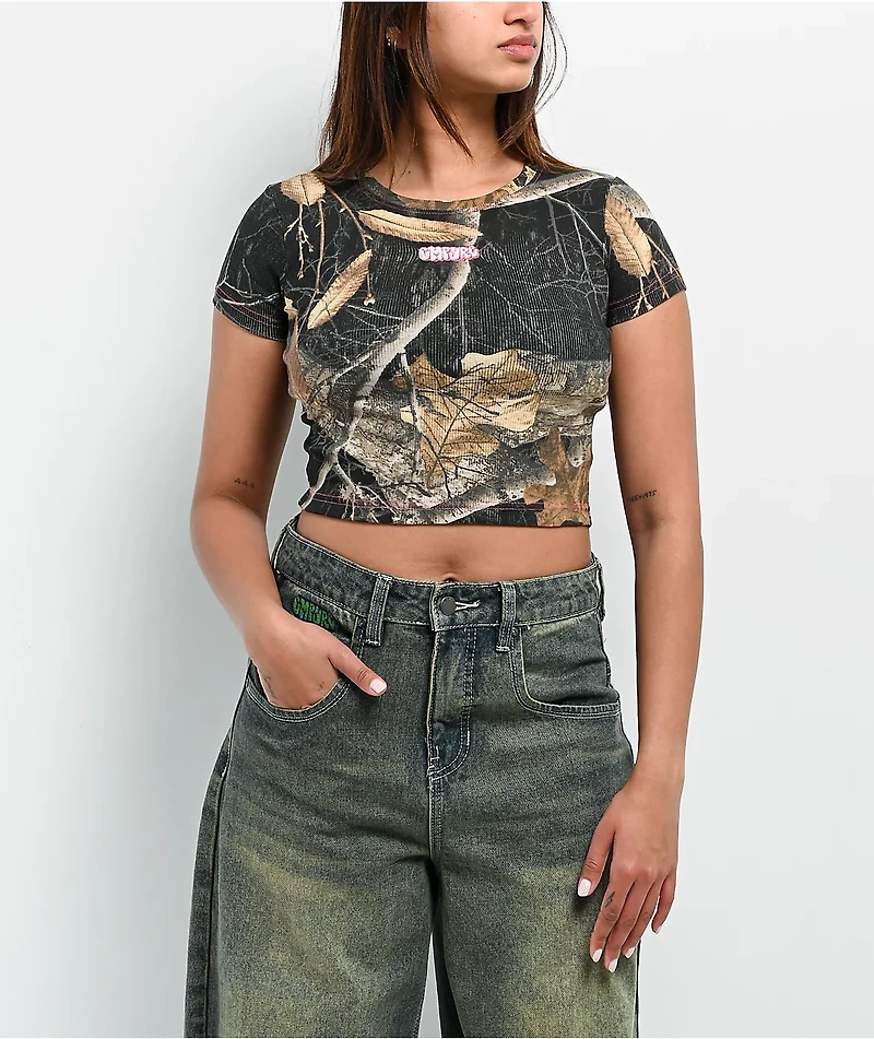 Empyre x Realtree Edge Black Camo Crop T-Shirt