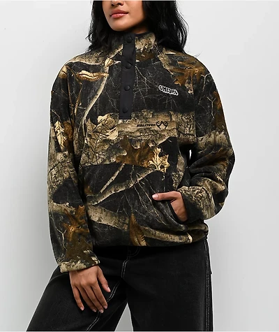 Empyre x Realtree Edge Black Quarter Button Up Fleece Jacket