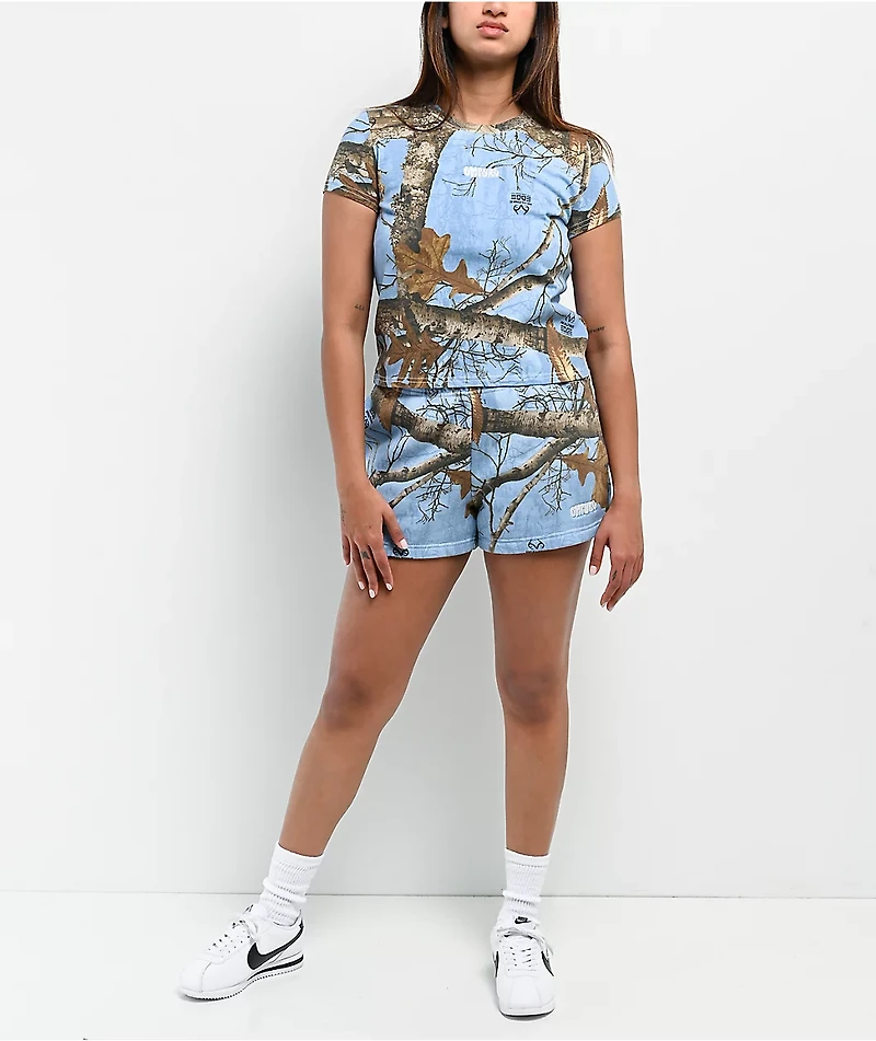 Empyre x Realtree Edge Blue Camo Boxy Crop T-Shirt