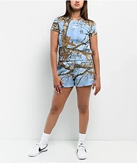 Empyre x Realtree Edge Blue Camo Boxy Crop T-Shirt