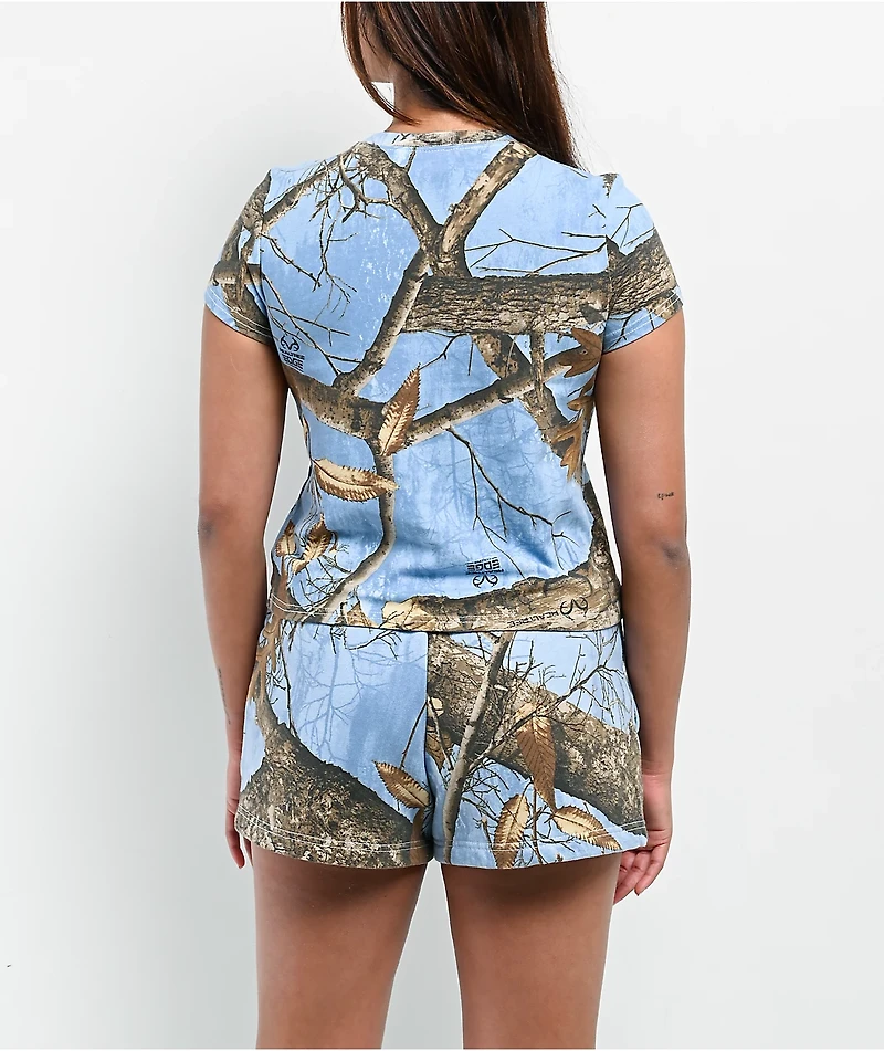 Empyre x Realtree Edge Blue Camo Boxy Crop T-Shirt