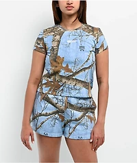 Empyre x Realtree Edge Blue Camo Boxy Crop T-Shirt