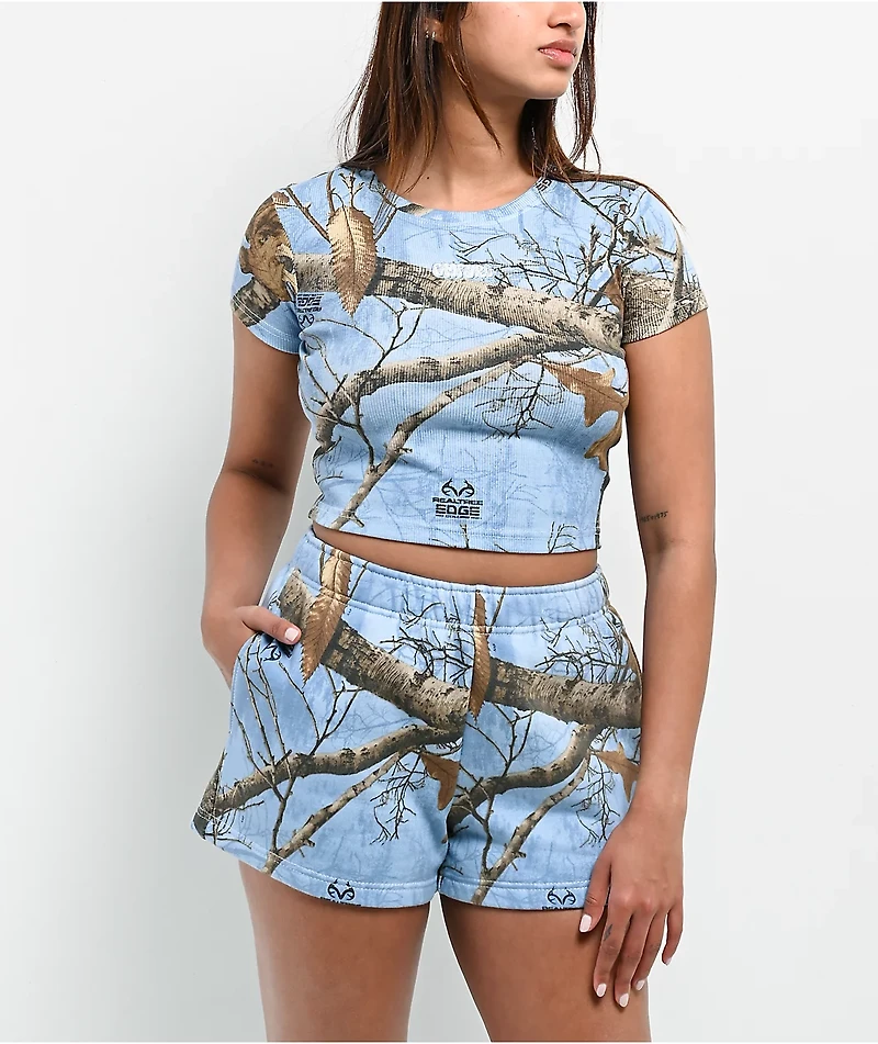 Empyre x Realtree Edge Blue Camo Crop T-Shirt