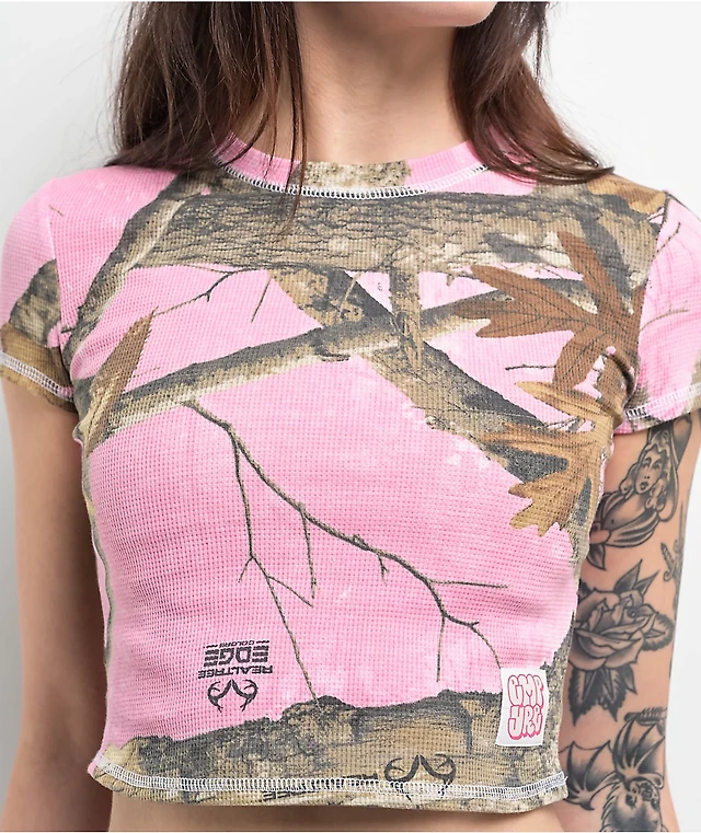 Empyre x Realtree Edge Pink Thermal Crop T-Shirt Liberty Center