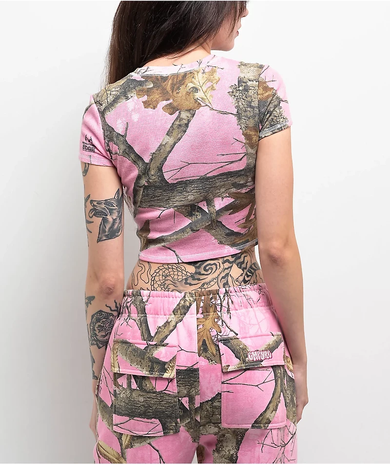 Empyre x Realtree Edge Pink Thermal Crop T-Shirt
