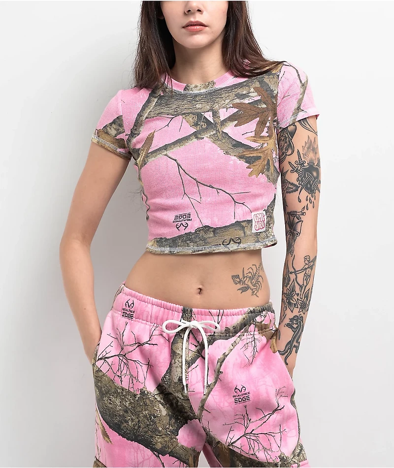 Empyre x Realtree Edge Pink Thermal Crop T-Shirt