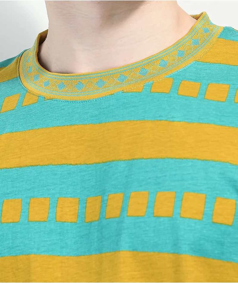 Enjoi Big Kahuna Teal & Orange Stripe T-Shirt