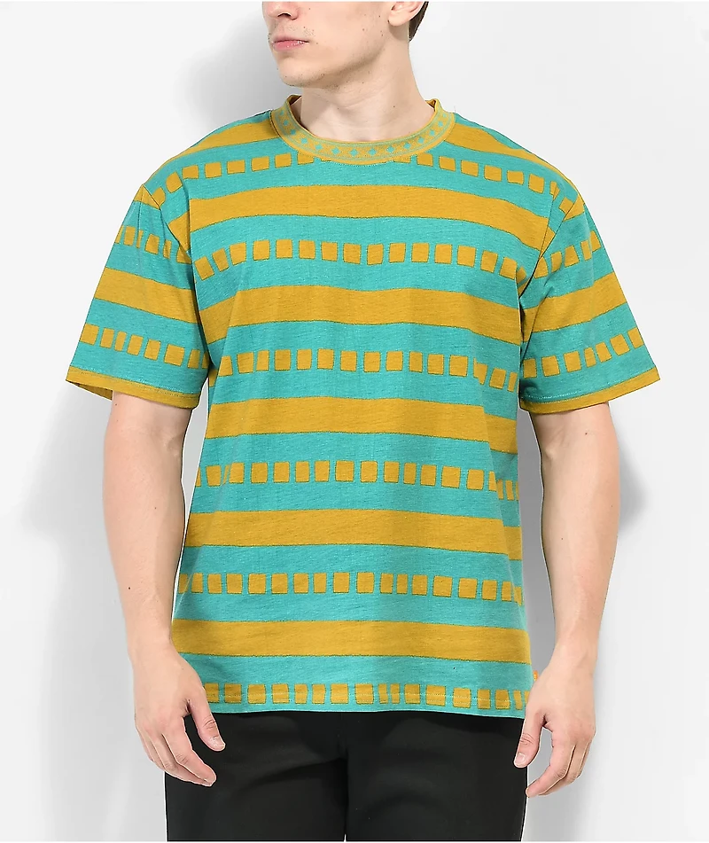 Enjoi Big Kahuna Teal & Orange Stripe T-Shirt