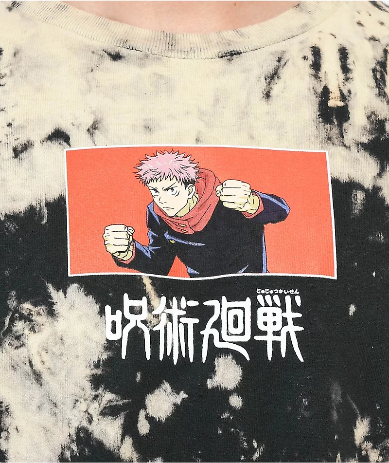 Episode x Jujutsu Kaisen Itadori Black Bleach Dye T-Shirt