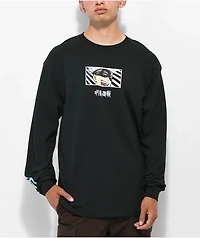 Episode x Jujutsu Kaisen Laughing Gojo Black Long Sleeve T-Shirt