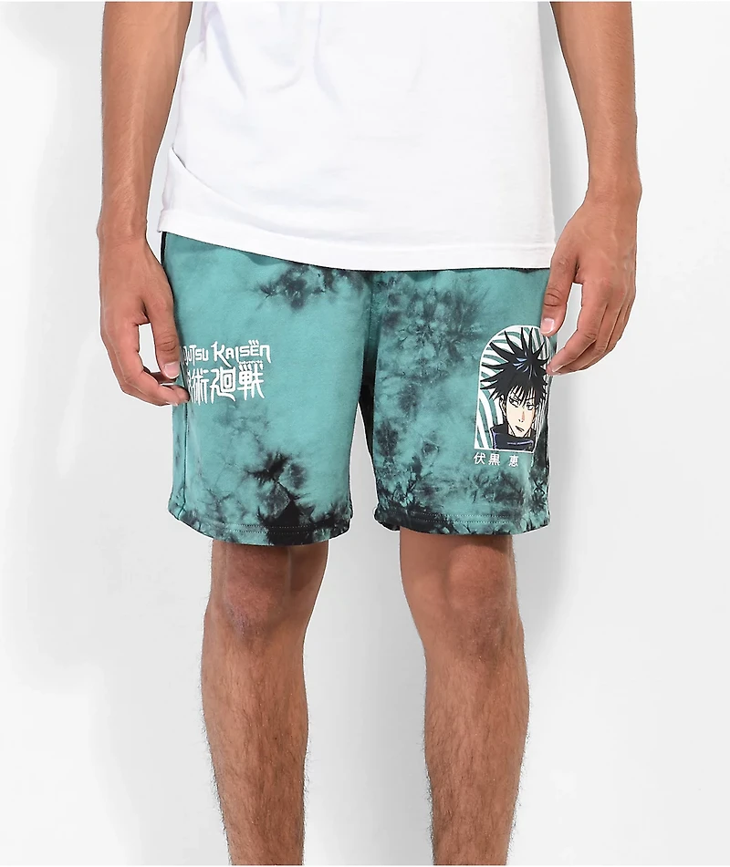 Episode x Jujutsu Kaisen Megumi Green Tie Dye Sweat Shorts