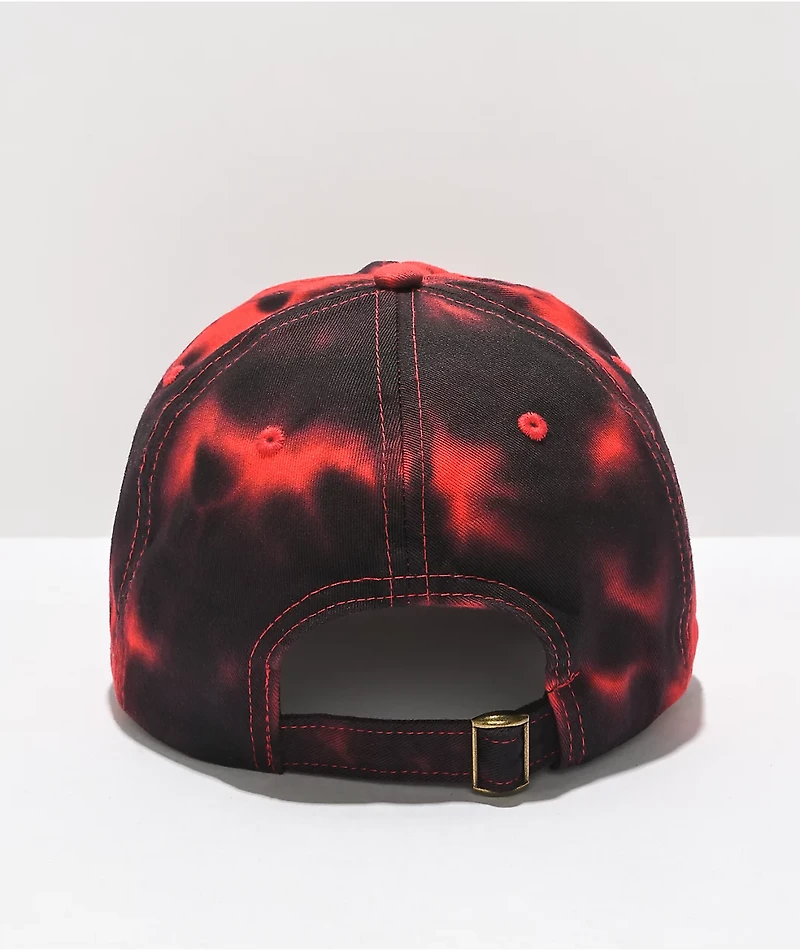 Episode x Jujutsu Kaisen Red & Black Tie Dye Strapback Hat