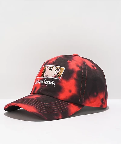Episode x Jujutsu Kaisen Red & Black Tie Dye Strapback Hat