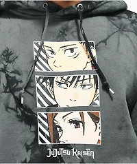 Episode x Jujutsu Kaisen Stacked Black Tie Dye Hoodie
