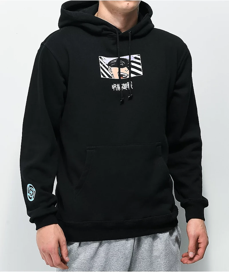 Episode x Jujutsu Kaisen Standing Gojo Black Hoodie