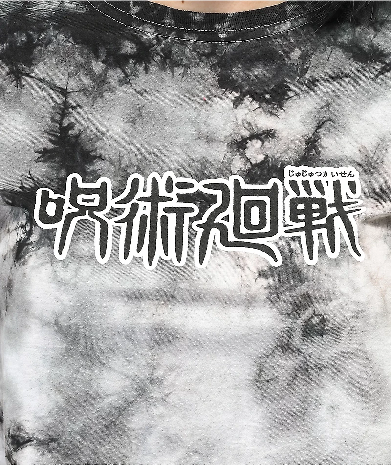 Episode x Jujutsu Kaisen Yuji & Megumi Black Tie Dye Crop T-Shirt