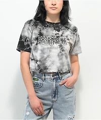 Episode x Jujutsu Kaisen Yuji & Megumi Black Tie Dye Crop T-Shirt