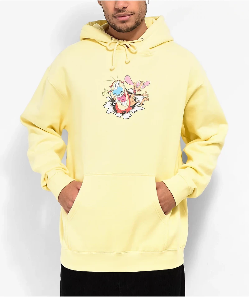Episode x Ren & Stimpy Happy Joy Yellow Hoodie