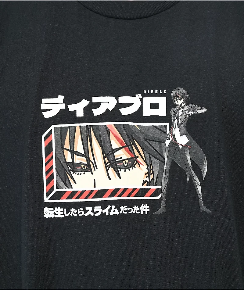 Episode x That Time I Got Reincarnated As A Slime Diablo Stance Black T-Shirt